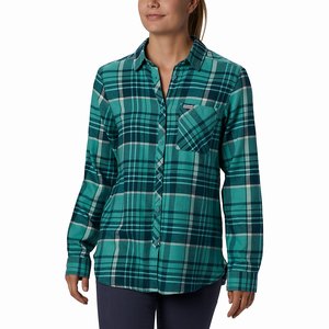 Columbia Simply Put™ II Flannel Skjorta Dam LjusGröna (YGWMJ4082)